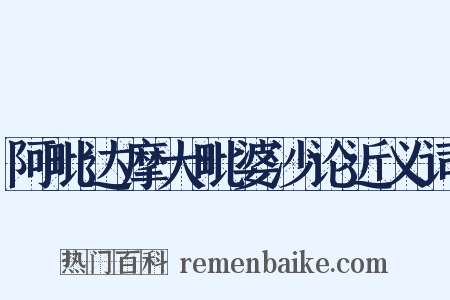 阿毗达摩大毗婆沙论近义词是什么意思的图片